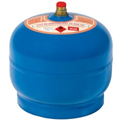 Steel cylinder with small camping valve